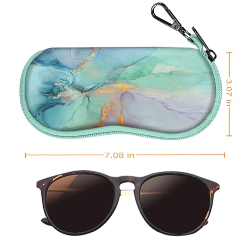 Image of FINTIE Glasses Case with Carabiner, Ultralight Neoprene Sunglasses Pouch