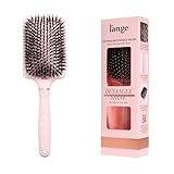 L'ANGE HAIR Detangling Paddle Brush | Nylon & Boar Bristles for Wet or Dry Hair | Built for Thick Hair | Reduces Snagging & Breakage | Tames Flyaways & Frizz for Softer, Shinier Strands (Blush)