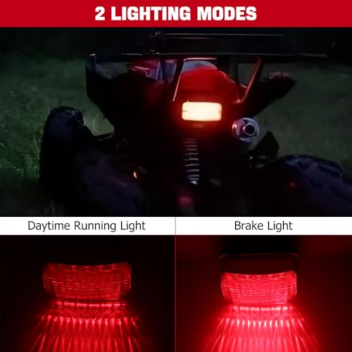 Image of DREAMIZER LED Tail Light ATV OEM Taillight w /Running Brake Light Compatible with Yamaha Big Bear Bruin Rhino Kodiak Grizzly Wolverine Viking