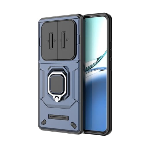 Image of Thermoplastic Polyurethane Camshield Pro Case With Slide Camera Protection And Ring Stand Bumper Back Case Cover For Oppo A3 Pro 5G (Blue)