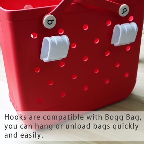 Image of PIAOLGYI 2 Pcs Hooks for Bogg Bag,Mount Suitable for Wonderfold Wagon,Wagon Clips for Bogg Bag,Accessories Compatible with Wonderfold Wagon W4 /W2(Only Hook) (White)