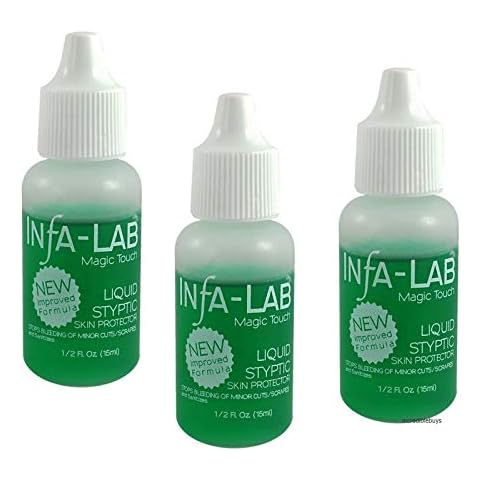 Infalab Magic Touch Liquid Styptic Skin Protector Stop Bleeding Cuts (3 pieces) Cover