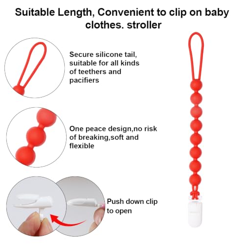 Image of Baby Golf Cart Silicone Teether Toy with Pacifier Clip,BPA Free,0 Month+
