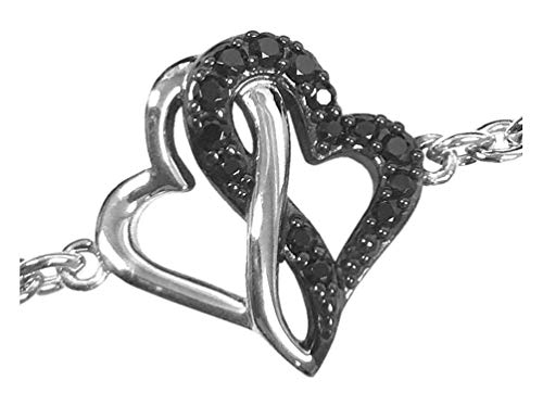Harley-Davidson Women's Black & White Infinity Hearts Sterling Silver Bracelet2