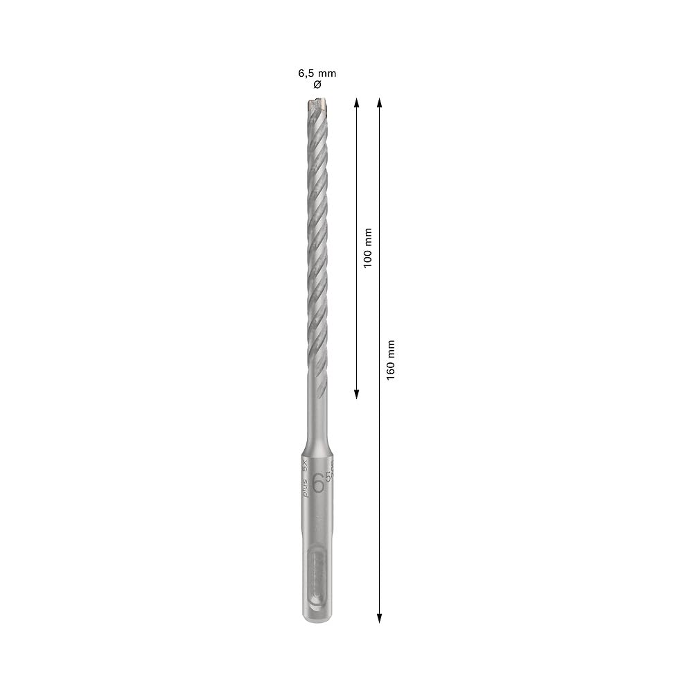 Bosch 1x PRO SDS plus-5X Kırıcı Delici Delme Ucu (Donatılı Beton, Beton, Ø 6,50 mm, Professional Aksesuar Kırıcı Delici)