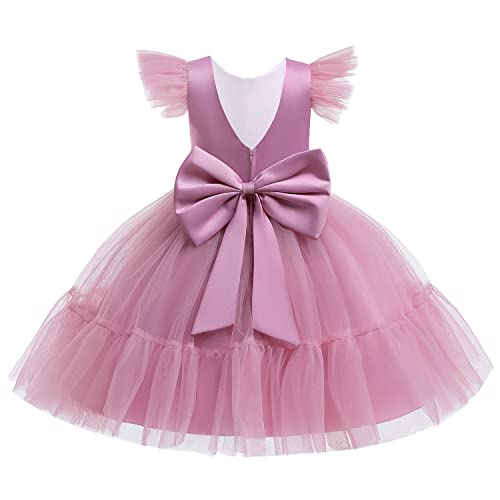 Vestido de traje de comunión sin rozaduras para niñas de flores con forro de algodón 3