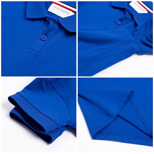 Image of Mud Kingdom Boys Polo Shirt Short Sleeve School Uniform Pique Polo Summer