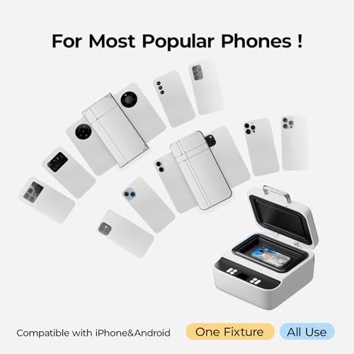 HTVRONT Phone Case Heat Press Machine(Compatible with iPhone & Android)+20 Pack 3D Sublimation Film - Image 4