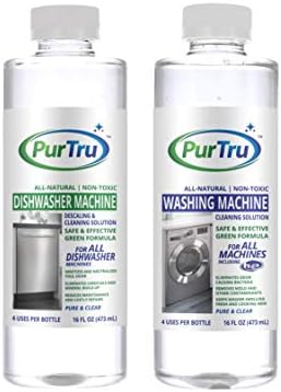 Dishwasher and Washing Machine Cleaner 2 (Pack) – All-Natural Non-Toxic and Safe Descaling & Cleaning Solution for All Types of Dishwashers and HE and Non HE Washers