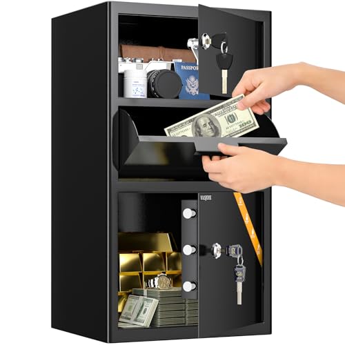 【Cosa c'è nella casella】 1 x 100.8L cassaforte con chiave, 4 x chiaves di emergenza, 4 bulloni di espansione, 1 x tappetino, 1 x Manuale utente