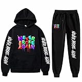 LIUZHUQIN Hoodie and Sweatpant Sets Pants Fashionable Pullover Sweatshirt Tracksuit X-Large