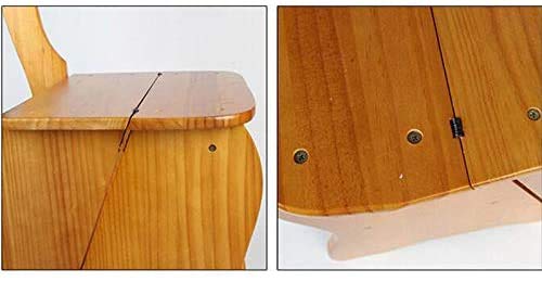 Taburete plegable multiusos y escalera de madera para el hogar 7