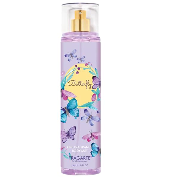 Image of Butterfly Body Mist for Women & Girls - Floral Fruity Fragrance, Long Lasting Body Spray, 236 ml