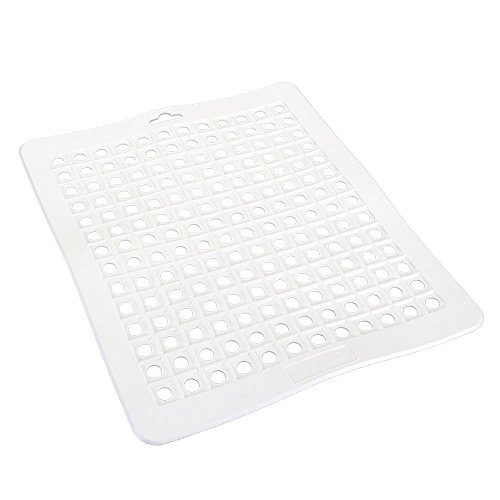 Spülbeckeneinlage 32x27 cm eckig, weiß, Gummi, Made in Germany