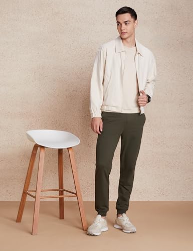 Image of Amazon Brand - Symbol Men's Cotton Rich Strechable Knit Terry Track Pants - Regular Fit