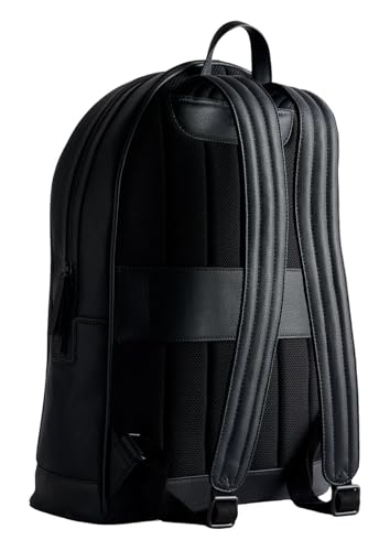 Sac à dos Lansen Ted Baker noir compartiment ordinateur en cuir urbain