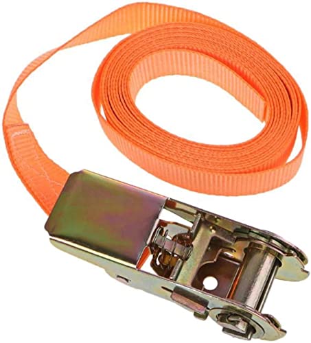 Correa de trinquete naranja ajustable con hebilla de metal para carga y equipaje 3