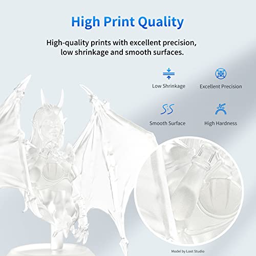image for ANYCUBIC 3D Printer Resin, 405nm SLA UV-Curing Resin with High Precisi