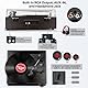 FYDEE Plattenspieler, Retro Plattenspieler Bluetooth mit 2 Eingebauten Stereo-Lautsprechern, Vinyl-Schallplattenspieler, 3-Gang 33/45/78 U/min, RCA-Ausgang, AUX-Eingang - Schwarznussholz