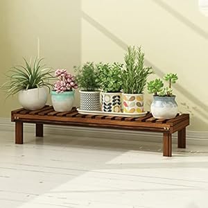 Pflanzenregale Braun Holz Blumenständer 58x25x15cm