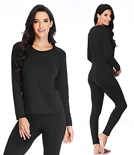 Image of Thermal Underwear for Women Long Johns Set Fleece Lined Winter Cold Weather