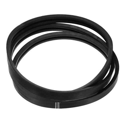 Image of uxcell 2 /B67 Classic Wrapped 2 Banded /2 Ribs V-Belt, 70 inch Outside Circumference Wrapped Industrial B Profile Rubber V-Belt for Industrial Machinery Equipment, Black