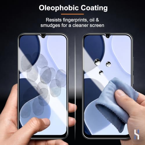 Image of Tempered Glass for Redmi 15C | Poco C85x | Redmi 15A | Redmi A7 Pro - Military Grade 9H Screen Guard, Anti-Scratch, Shatterproof, Edge to Edge Full Coverage - Black Border