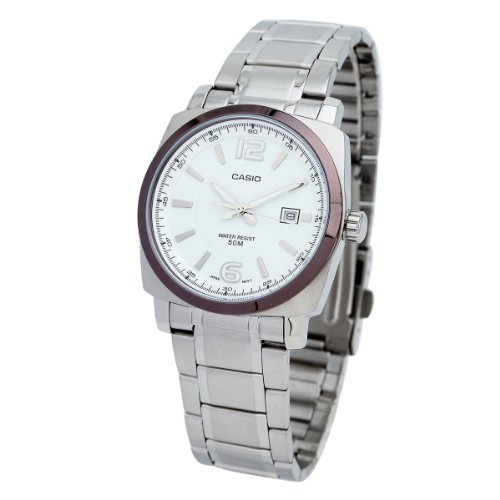 Casio Men's MTP1339D-7AV Silver Stainless-Steel Quartz Watch with Silver Dial