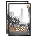 MCS Trendsetter Poster Frame, 16 by 24-Inch, Black, 2-Pack, 16 x 24