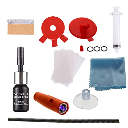 Okuleya Kit Reparation Pare Brise - Outil RÉparation Pare-Brise, Kit de RÉparation de Verre FissurÉ, Colle Pare Brise pour RÉparer Les Fissures du Pare – Brise
