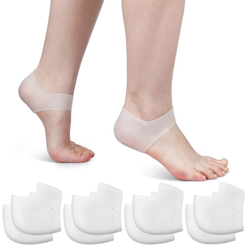 Almohadillas transpirables para talones, fascitis plantar, almohadillas para talón, ideal para el dolor de talón, curar talones secos agrietados, tendinitis de Aquiles, para hombres y mujeres