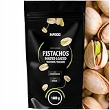 HiFOOD pistachos tostados y salados, con cáscara 1 kg, formato grande, crujientes, ideales para aperitivo y snack, sin aditivos, sabor auténtico