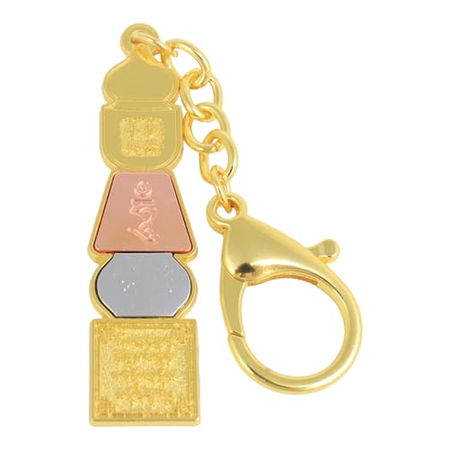 Feng Shui White Umbrella Goddess Pagoda Amulet Keychain