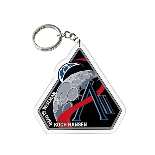 Artemis II Mission Patch Keychain, Acrylic, 2.2 x 2.2 in,