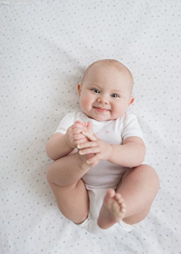 Image of Amazing Baby Silky Swaddle Muslin Blankets, Set of 2, Bamboo Viscose, Drops and Dots, Sterling (Pack of 2)