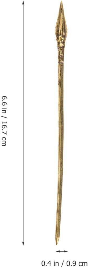 Luxshiny Copper Tea Needle Tool Puer Tea Cutter for Cakes Tool for Loose Leaf Home Office House Use 6.57 inch image 2