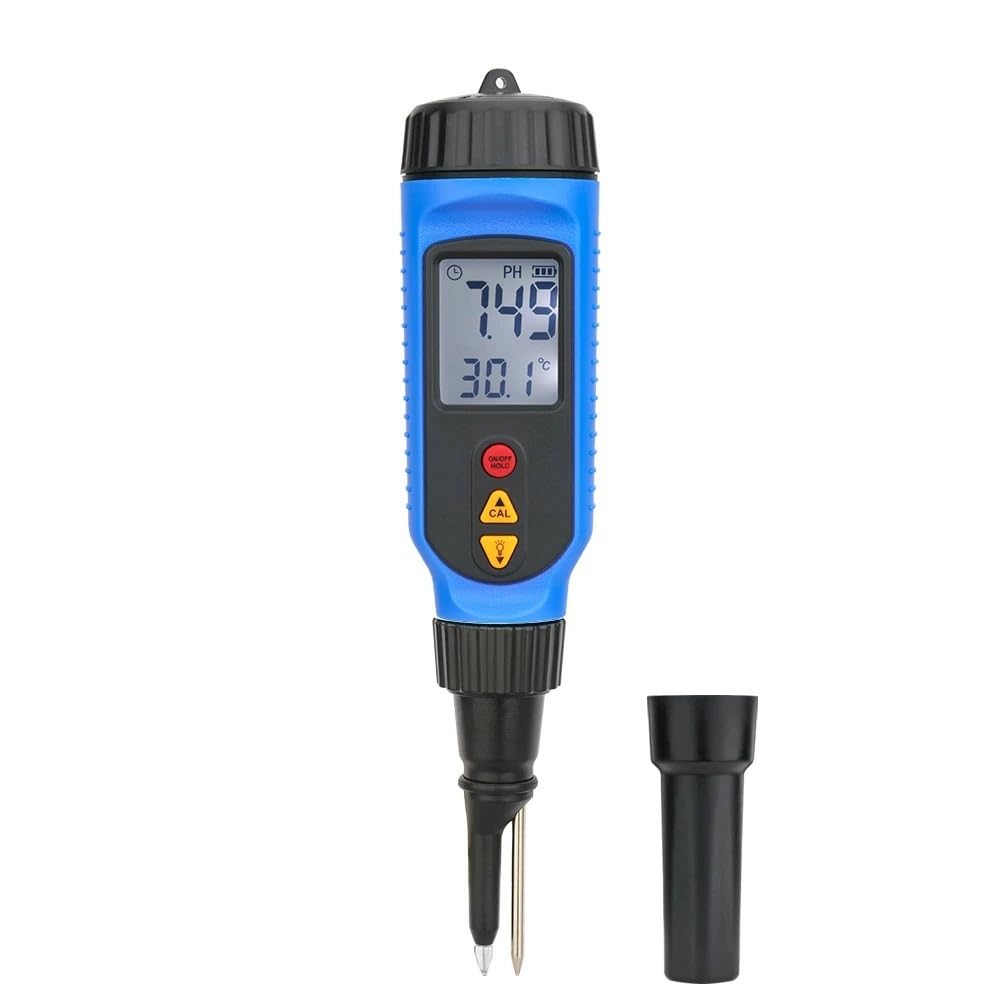 Medidor de pH penetración digital for masa, carne, verduras, frutas con medición temperatura