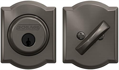 Schlage B60N CAM 619 B60 N Cam 619 Deadbolt With Camelot Trim, Keyed 1 Side, Highest Residential Security, Satin Nickel thumb #5