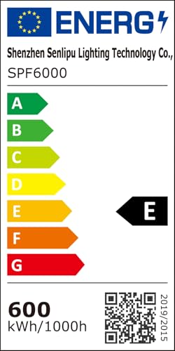 SPF6000 PRO Pflanzenlampe Led Vollspektrum Grow Light 600W 180x180cm Abdeckung mit Gemüse- und Blüten-Dimmer, Timer, Pflanzenlicht Led Grow Lampe für Zimmerpflanzen Gemüse Aussaat Blumen