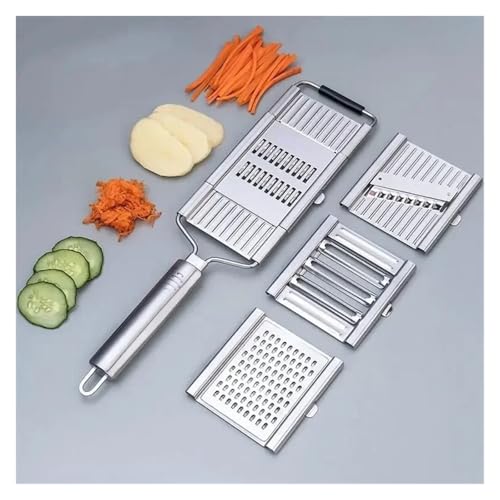 Cortadora de vegetales 4 en 1 acero inoxidable 3 piezas miniatura 3