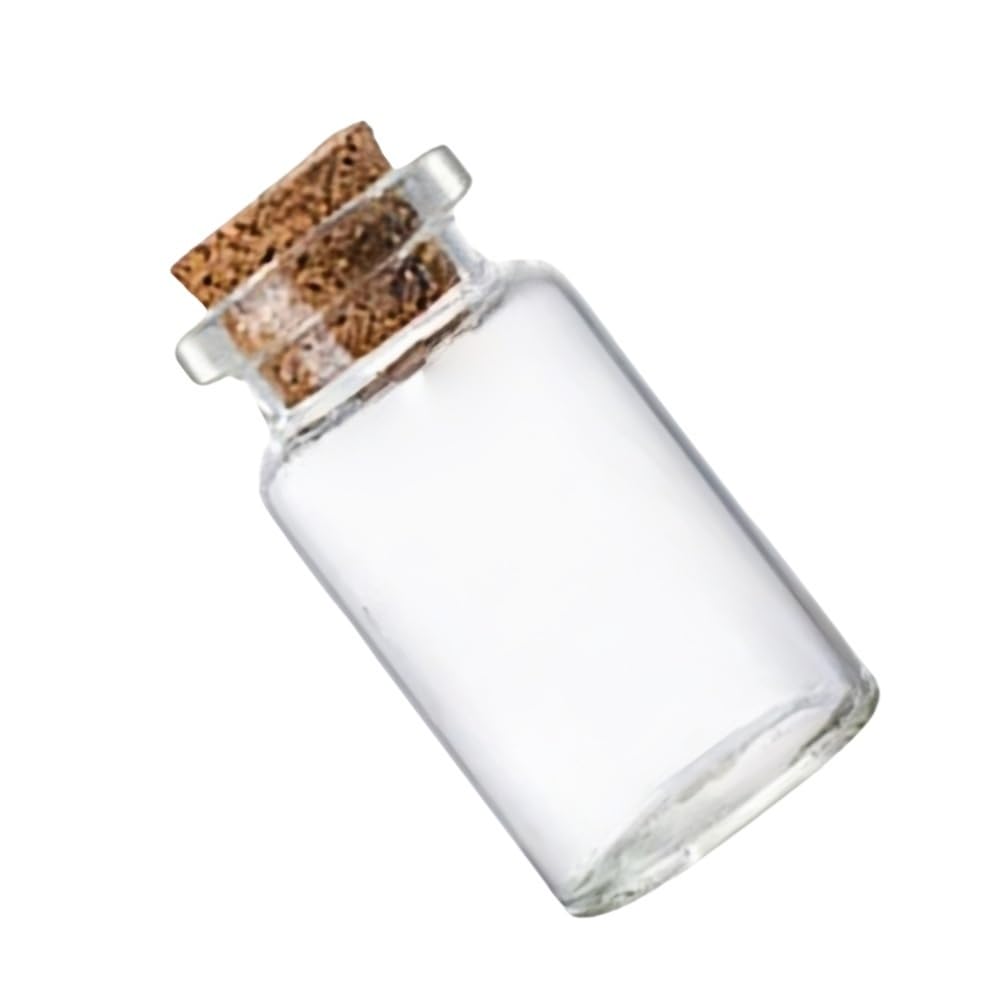 EJvkrbtx Clear DIY Decoration Empty Drift Mini Glass Bottle with Cork Stopper (5-30ml)(8ml)