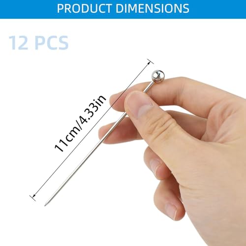 Image of 12 PCS Stirrer for Drinks, Cocktail Stirrers for Drinks, Stirrer Stick and Fruit Fork Set, Bar Accessories for Home Bartenders and Party Hosts, 4in Length Cocktail Stirrer