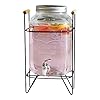 The BEST 2 Gallon (Large) Glass Beverage Dispenser w Stainless Steel Leakproof Spout + Serving Stand + Carrier for Parties, Banquets: FALL 2023: Perfect for fall gatherings, mulled cider, sangria: