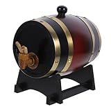 ANDRESLAD Barril de Madera Maciza para Vino y Licor Dispensador de Roble con Diseño Retro para Decoración y Envejecimiento de Bebidas para Reuniones y Uso Diario