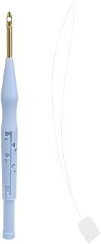 Embroidery Punch Needle Tool - DIY Craft Pen - Knitting Stitching Aid - Needle Threader Included - Ideal for Cross Stitching Beginners