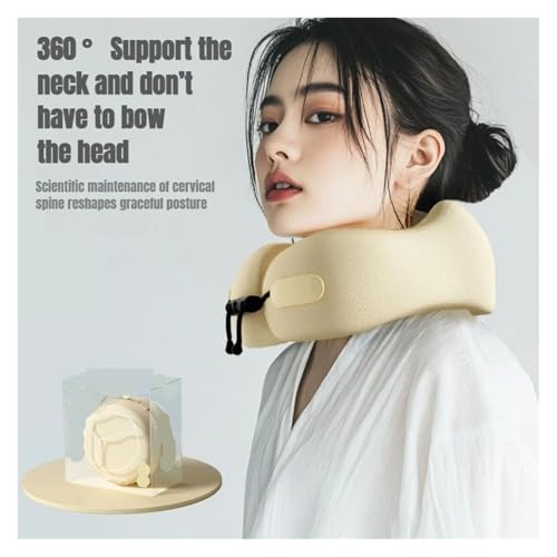 Almohada de espuma viscoelástica ergonómica para viaje miniatura 7