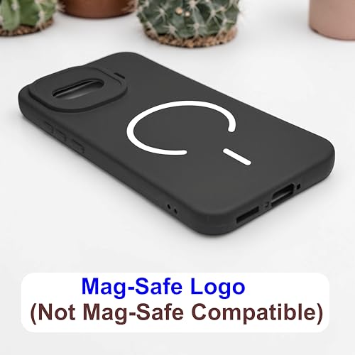 Image of SBMS Silicone Back Cover Case for iQOO 15R 5G | Soft Micro-Fibre Lining Inside | Magsafe Print On Back Side Camera Protection Bump | Shockproof Case iQOO 15R 5G (Black)