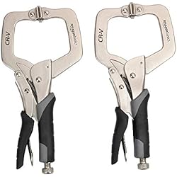 Amazon Uniformes De Trabajo Amazon Basics - Abrazadera metálica de 11-Inch, 2 Unidad, Paquete de 1, Negro/Plateado