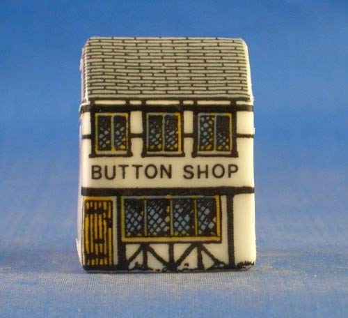Birchcroft Porcelain China Collectable Thimble - Miniature House Shape - Button Shop