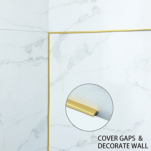 16.4Ft Peel And Stick Molding Trim, Flexible Mirror Wall Ceiling Floor Cabinet Tile Edge Moulding #TOP4